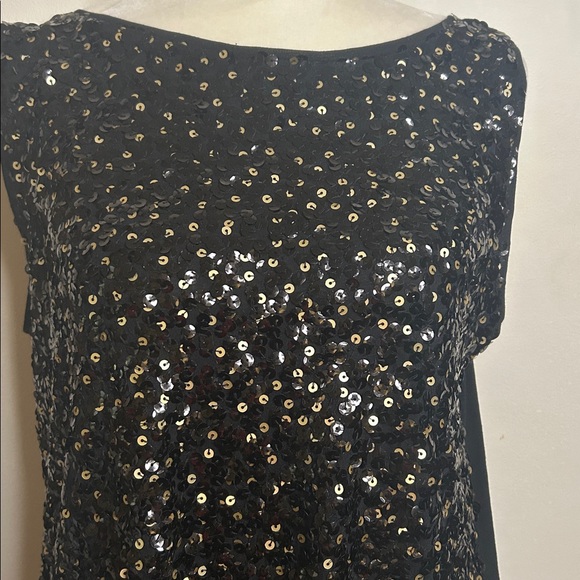 LOFT Black Sequin Blouse - Picture 2 of 7